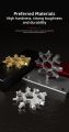 6Pcs 18 in 1 Snowflake Multi Tool Portable Stainless Steel Wrench Bottle Opener Pocket Snowflake Keychain Tool. 