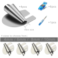 Sewing Rolled Hemmer Foot Set 4Pcs (4/6/8/10MM),Universal Sewing Machine Replacement Rolled Hem Presser Foot. 