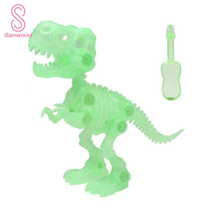 Articulated Dinosaur Toy 3d P ted Glow-in-t-dark Ske on Dinosaur Toy with Movable Jaw Perfect Desktop Decoration Fidget Toy for Kids Adults Tyrannosaurus Figu e Gift Dinosaur Ske on Toy