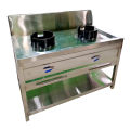 Two Burner Commercial Gas Stove Commercial Cooking Gas Stove Range with 2 Burner with 1 Under Shelve. 