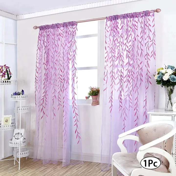 1PC%20Cute%20Voile%20Curtains%20Wicker%20Leaves%20Window%20Decor%20Transparent%20Curtains%20Pastoral%20Style%20Window%20Curtain%20Hot%20-%20Image%207