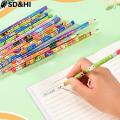 12pcs/lot HB Wooden Pencil Lapices With Eraser For Student Children Drawing Writing Lapiz For School Stationery Writing Supplies.