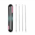 4Pc/Set Stainless Steel Blackhead Removal Kit Acne Blemish Pimple Extractor Remover Needles Tweezers Face Skin Care Tools.