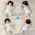 Baby clothes, thin short sleeved jumpsuit, pure cotton breathable mesh, A-class romper, full moon baby pamas, summer. 