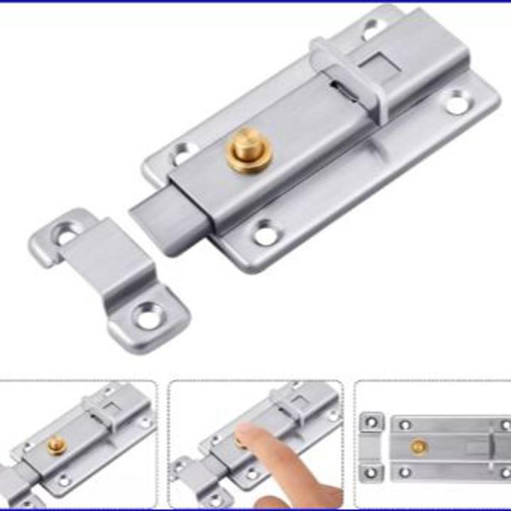 1 pcs 4 Inch S1 pcs tainless Steel Buckle Bolt Automatic Spring Latch Bolt Surface Mounted