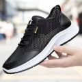 Summer Men's Shoes Breathable Thin Mesh Surface Shoes Men's Mesh Casual Sneakers Mesh Hollow out Deodorant and Lightweight Running Shoes.