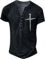 WENKOMG1 Men's T-Shirt Vintage Summer Henley Shirt Fashion Casual Tops Goth V-Neck Sweatshirt Tee Shirt. 