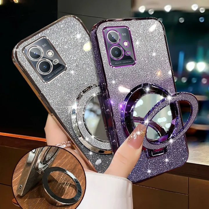 New%20Phone%20case%20Realme%209%204G%20Realme%209%20Pro%20Realme%209%20Pro+%20Realme%209i%20Back%20cover%20with%20Makeup%20Mirror%20Holder%20Stand%20Luxury%20Shiny%20Gradient%20Plating%20Glitter%20Slim%20Phone%20cases%20Transparent%20Soft%20Silicone%20Protective%20Pouch%20Women%20Girls%20-%20Image%202