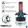 NIGHTEYE H4 LED Headlight Bulb 72W/Pair 36W/Bulb 9000LM 6500K Super Bright IP68 Waterproof Car Motorcycle Light. 
