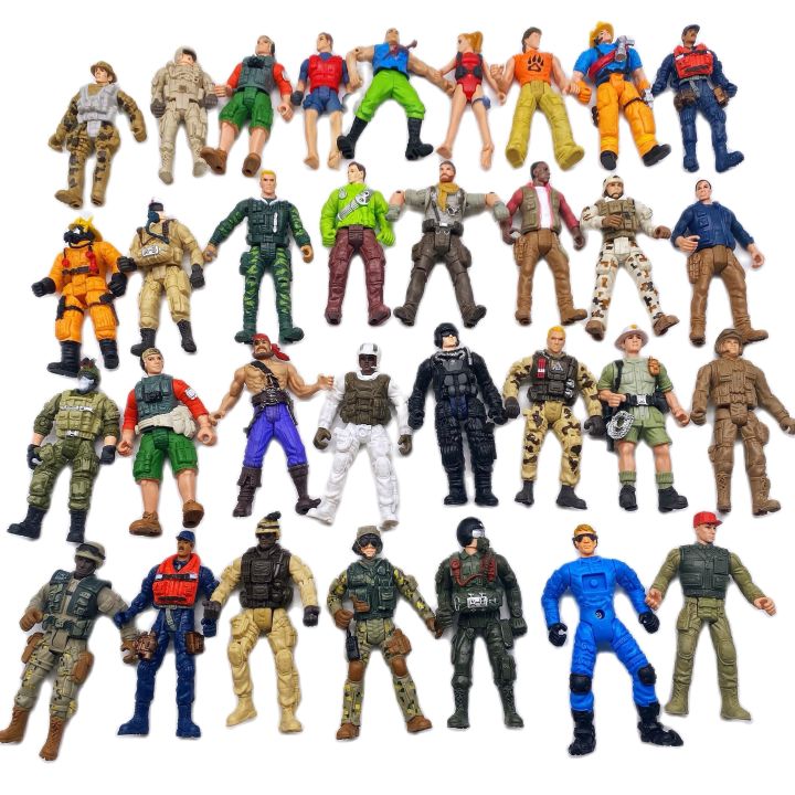 10cm many styles of soldier mode plastic action figure doll toy character Flexible figurines children kids collection toys