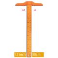 1Pcs T-shaped Double Side Scale Ruler Drafting Drawing Tool Plastic School Office Supplies Stationery Accessory 30cm (Inch, Cm).