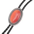 Agate Time Gem bolo tie retro shirt chain bolo collar rope leather necklace tie KEEMEEUYZO. 