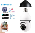 High Quality  Bulb System 360 Degree IP Camera V380 HD WiFi Robot Wireless Mini CC Camera IP Webcam , Security Cam Patch Socket Free. 