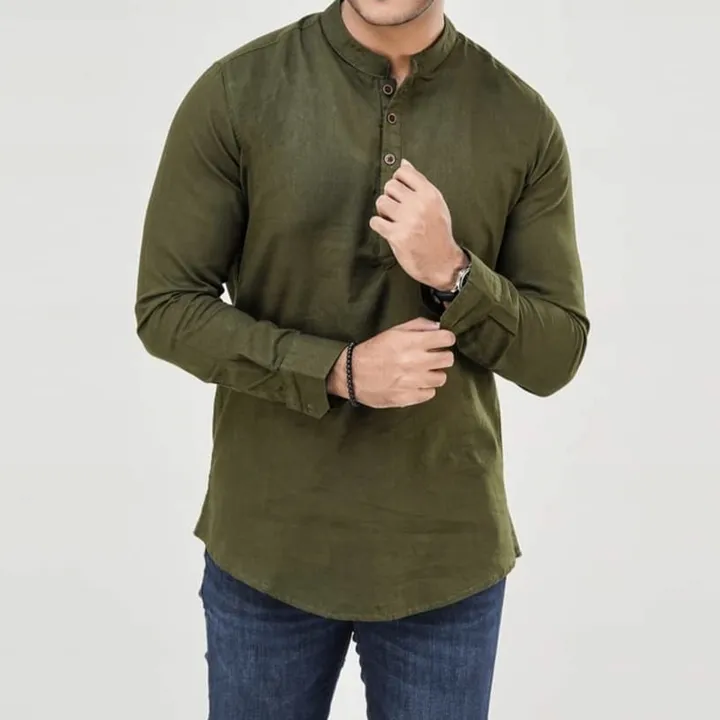 Trendy%20Men's%20Olive%20Color%20Formal%20Katua%20%7C%20Fatua%20-%20Image%202