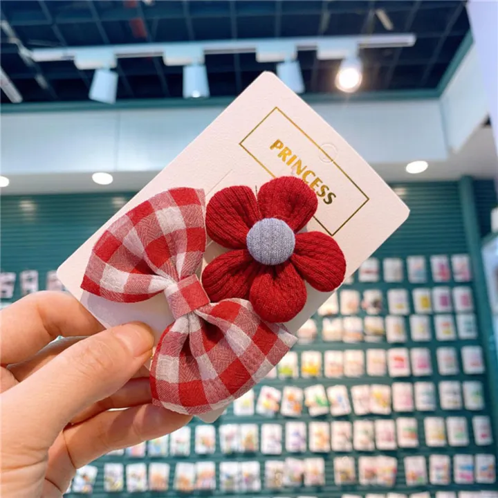 Kid's%20Fabric%20Bow%20and%20Knot%20Sunflower%20Hair%20Clips%20Set%20for%20Girls%20-%20Image%202