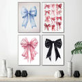 Beautiful Pink Bow Girl Heart Love Girl's Room Home Decoration Fashion Posters and Prints Canvas Painting Wall Art Picture Gifts. 