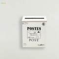 Drop Box Letter Box Opinion Box Metal Postbox Tin Mailbox Retro Newspaper Holder Box for Porch.