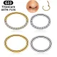 ASTM F136 Titanium Elliptic Septum Ring Hoop CZ 16G Clicker Piercing Nose Rings Helix Cartilage Clicker Tragus Piercing Jewelry. 