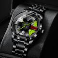 ✿ 2021 Cool Black Series !New Sports Car Wheel Design Men Quartz Watch Classic Stainless Steel Male Sport Tire Watch Business Racing Watch for Men Gift Montre Homme. 