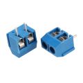 2-Pin Screw Terminal Block Connector 5.08mm Pitch Panel PCB Mount, 20Pcs.