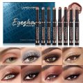 8PCS Neutral and Brown Metallic Eyeshadow Stick Pencil Crayon Set - Long-Lasting, Pro Waterproof, Satin Finish,16 Vibrant Colors. 