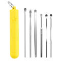1/6PC/Set Ear Wax Removal Tool Earpick Ear Cleaner Spoon Ear Care Cleaning Tool.