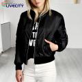 Winter Jacket Solid Color Streetwear Women Spring Coat.