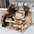3D Wooden Puzzle Marble Run Set DIY Assemble Mechanical Model Building Kits STEAM Educational Toys for Adult Kids Birthday Gifts Superman. 
