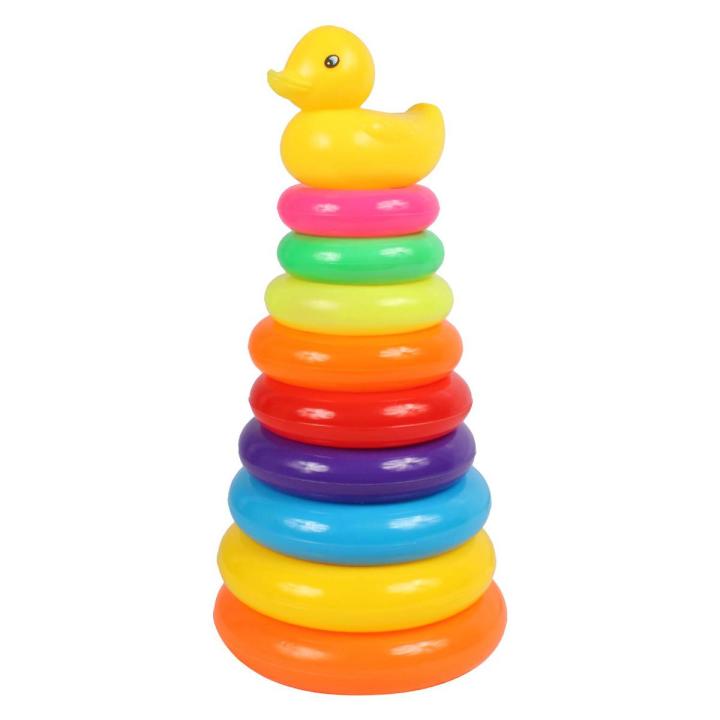Stacking Toys Children Nesting Toys Rainbow Ring Tower Toy Early Learning Stacking Toys Building Stacking Blocks Set Stacking Game Rings