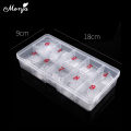 Monja 500 Pcs Nail Art Acrylic Polish Half Cover False Nail UV Gel Extension Builder White French Nail Tips Manicure Tools. 