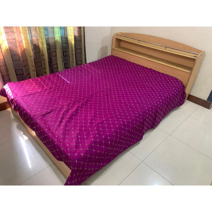 100% Cotton King Size Hand-Stitched Nakshi Kantha - Traditional Craftsmanship