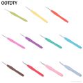 OOTDTY Ergonomic Multi Color Crochet Hooks Yarn Knitting Needles with Case Tool 2 2.5 3 3.5 4 4.5 5 5.5 6 7 8mm.