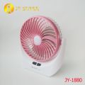 Jy Super Lithium Rechargeable Mini Table Fan With LED Light - JY 1880.