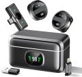 SX21 Wireless Microphone Same as Hollyland Lark M2. Interview, Live Broadcast, Audio Video Recording Clip on Collar Microphone. Noise Reduction Lavalier Lapel Mini Microphone.