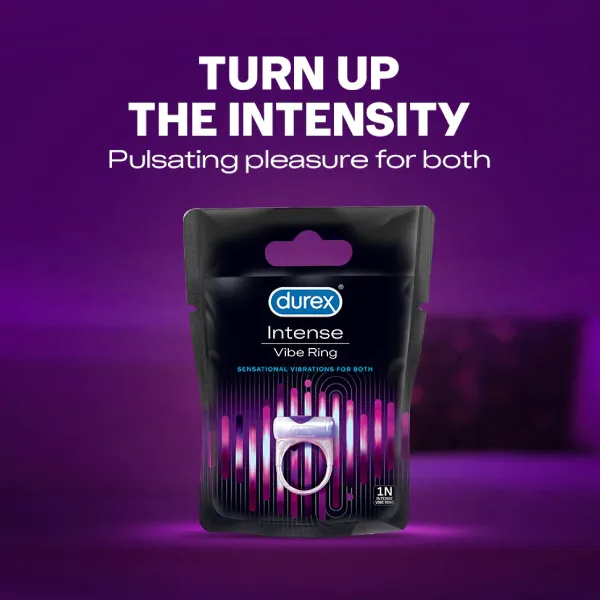 Durex Intense Vibe Ring for Extra Pleasure for Men & Women | Compatible with Condoms & Lubes