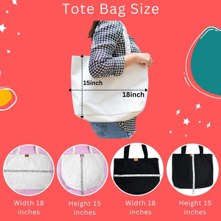 Cotton%20Hand%20and%20Shoulder%20Tote%20Bag%20For%20Women's%20With%20Zipper%20-%20Image%206