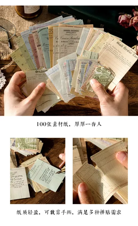 Momo%20Memory%20Post%20Office%20Series%20Material%20Pack%20Retro%20Receipt%20Plant%20Butterfly%20Text%20Label%20Notebook%20Collage%20Decoration%20-%20Image%205