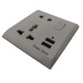 Energy Super VIP Off White 13A 5 Pin Double USB Multi Dual Universal Socket Switch 5Pin. 
