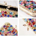 Evening Bag   Handbag Rhinestone Clutch Wedding Purse Resin Inlay Bag. 