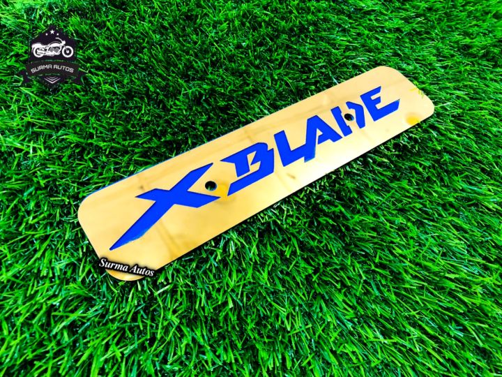 Honda Xblade Motorcycle New Design Name Plate Metal Gold Large Size
