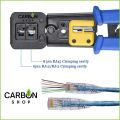 RJ45 Pass Through Connector Crimp Tool - All-in-One Professional Grade Crimper Crimping Tool Cat5, Cat5e, Cat6, Cat7 and Cat6a Ethernet Cables.
