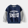 Korean version of children's clothing wholesale 2023 autumn clothes boys two sweatshirts baby loose tops children's sleeve tide shirts.