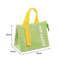 Portable Lunch Bag PU Waterproof Thermal Insulated Lunch Box Bento Pouch Dinner Insulation Bag Student Thickened Cute Lunch Bag. 