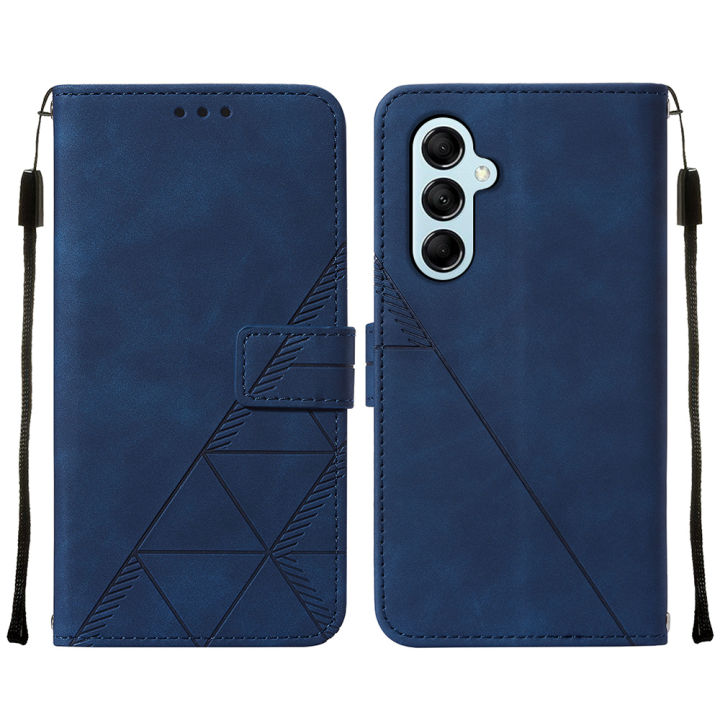 lthmy%20for%20Samsung%20Galaxy%20M14%205G%20case%20slim%20Embossed%20PU%20Leather%20Flip%20Stand%20Wallet%20Card%20Slots%20Cover%20-%20Image%203