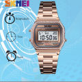 SKMEI 1474 RoseGold Stainless Steel Digital Watch For Women - RoseGold. 