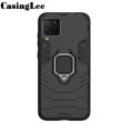 【3C VictoryEagle】Protect Cover Samsung Galaxy A12 Case Shockproof Armor Stand with Holder Car Magnetic Ring Back Cover For Samsung A12 For girls and Boys.