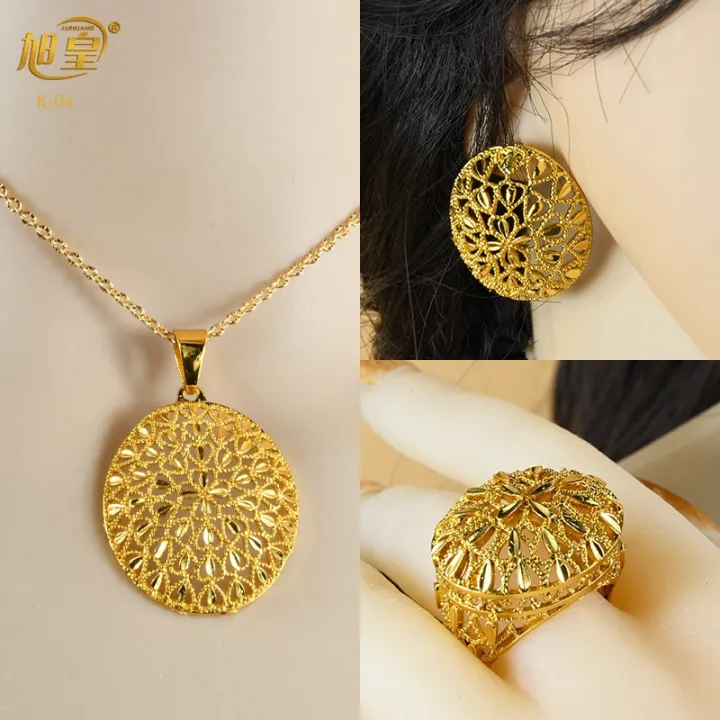 XUHUANG%20Luxury%20Dubai%20Gold%20Plated%20Jewelry%20Set%20For%20Women%20Flower%20With%20Tassel%20Big%20Nigerian%20Indian%20Bridal%20Necklaces%20Earrings%20Rings%20-%20Image%206