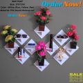 Square shape Wall Shelf self adhesive punch free Wall décor (10/5 pcs 1 set stand ).