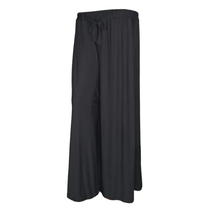 Women's Soft Jersey Palazzo Pants, Stretch Fit, Casual and Party Wear, Free Size (38-40)