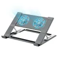 XUNDD XDHO-082 Laptop Cooling Stand with Dual Fans RGB Lighting Foldable Notebook Bracket. 
